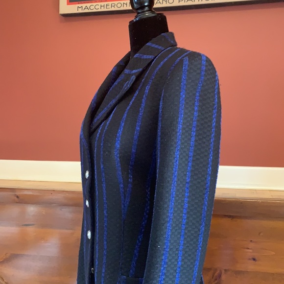 - Vintage Versace blue stripe Blazer - - Picture 4 of 9